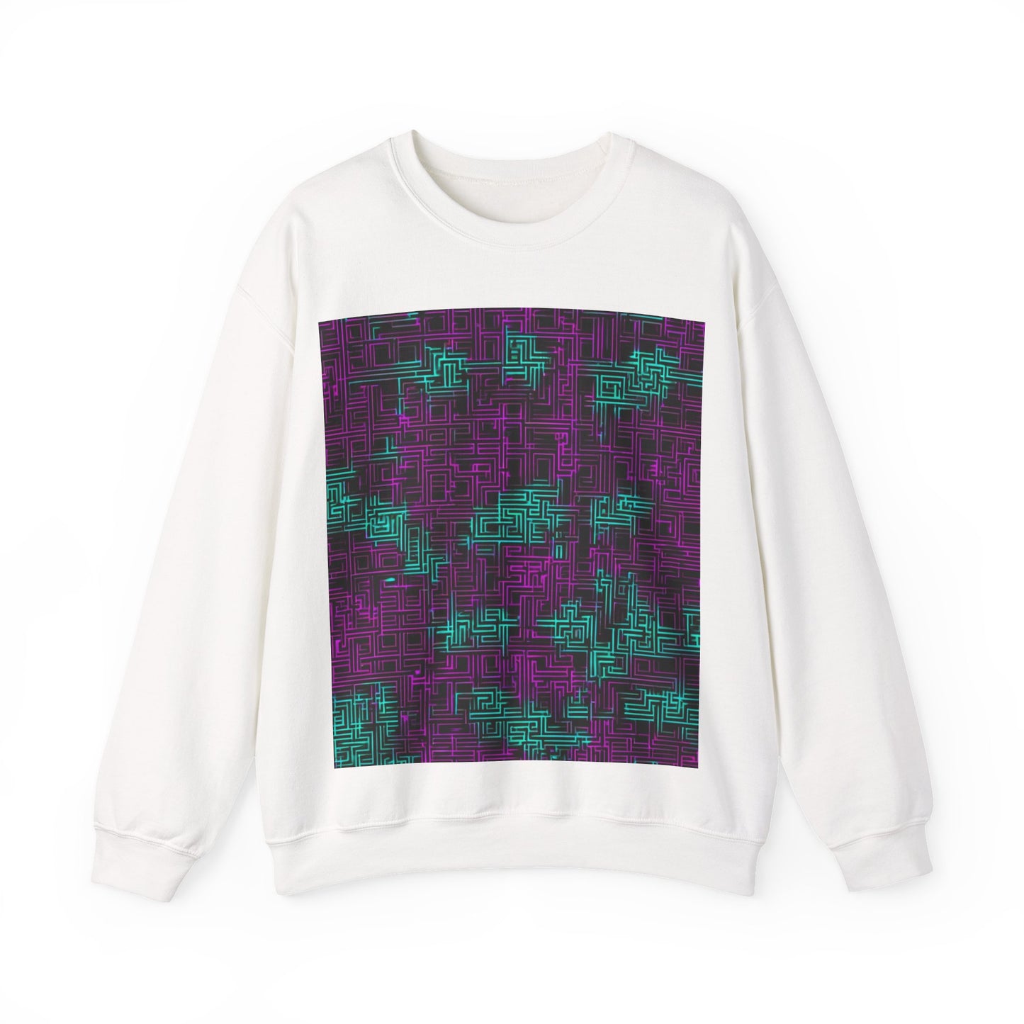 boostlete-boost-mode-pattern-plate-number-monoline-0079 — Unisex Heavy Blend Crewneck Sweatshirt (Gildan)