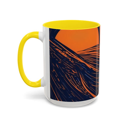 boostlete-rise-grind-icon-sunrise-speed-line-art-0202 — Accent Mug 11oz/15oz