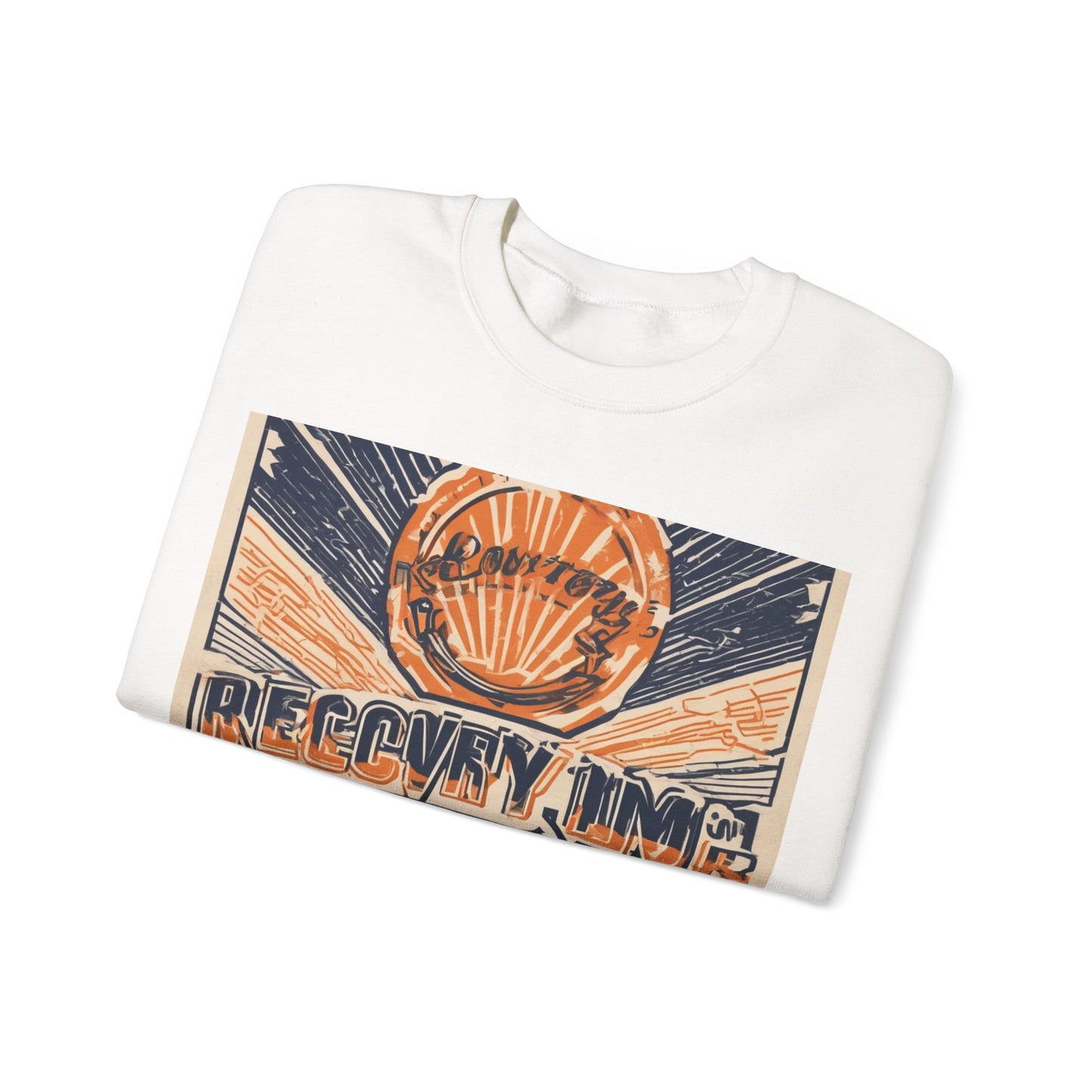 boostlete-boost-mode-type-recovery-progress-outline-over-solid-badge-0161 — Unisex Heavy Blend Crewneck Sweatshirt (Gildan)