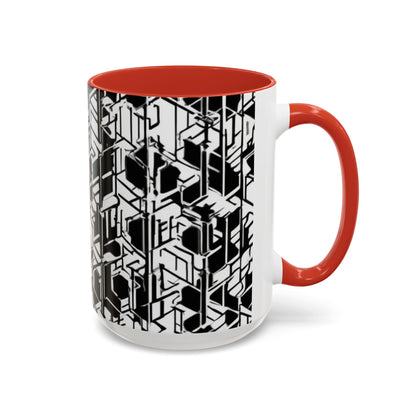 boostlete-field-day-pattern-micro-blueprint-0927 — Accent Mug 11/15oz