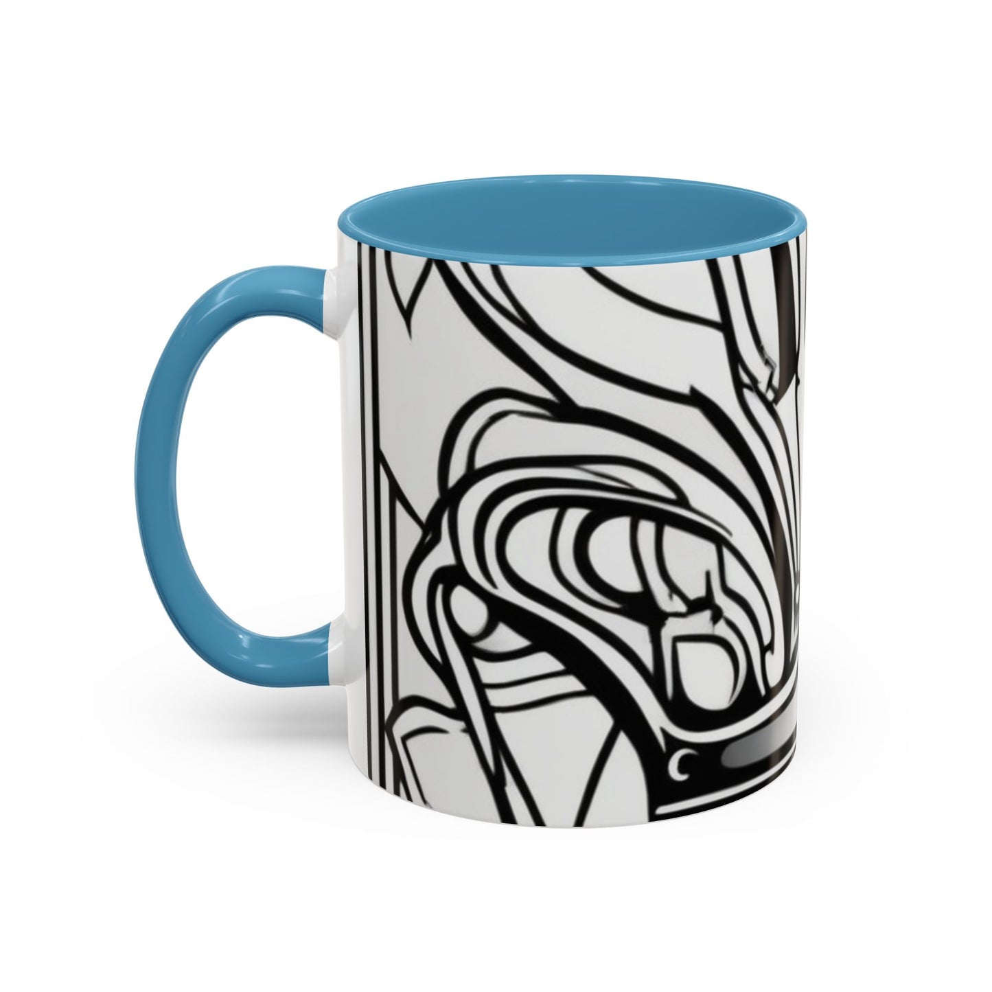 boostlete-boost-mode-icon-crown-offset-line-art-0190 — Accent Mug 11oz/15oz