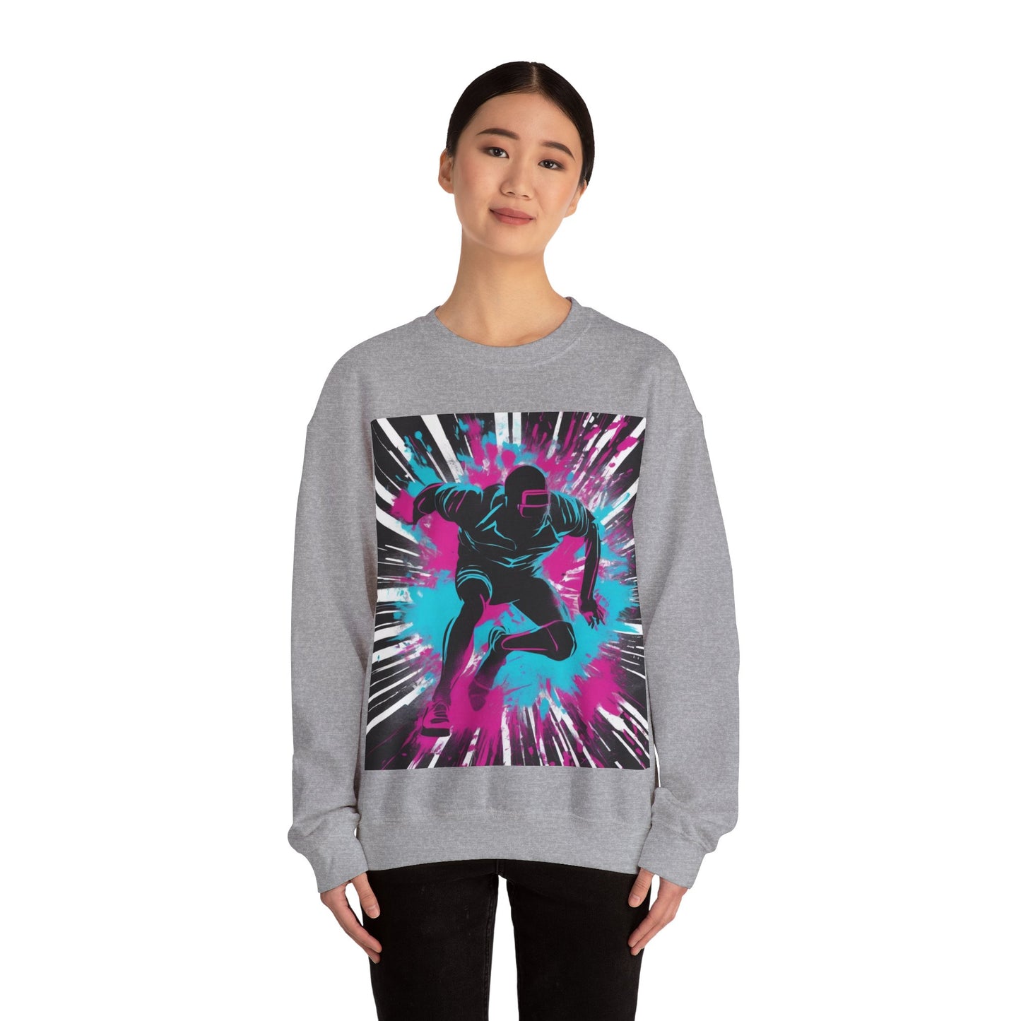 boostlete-recovery-progress-scene-sprinter-chalk-bold-0220 — Unisex Heavy Blend Crewneck Sweatshirt (Gildan)