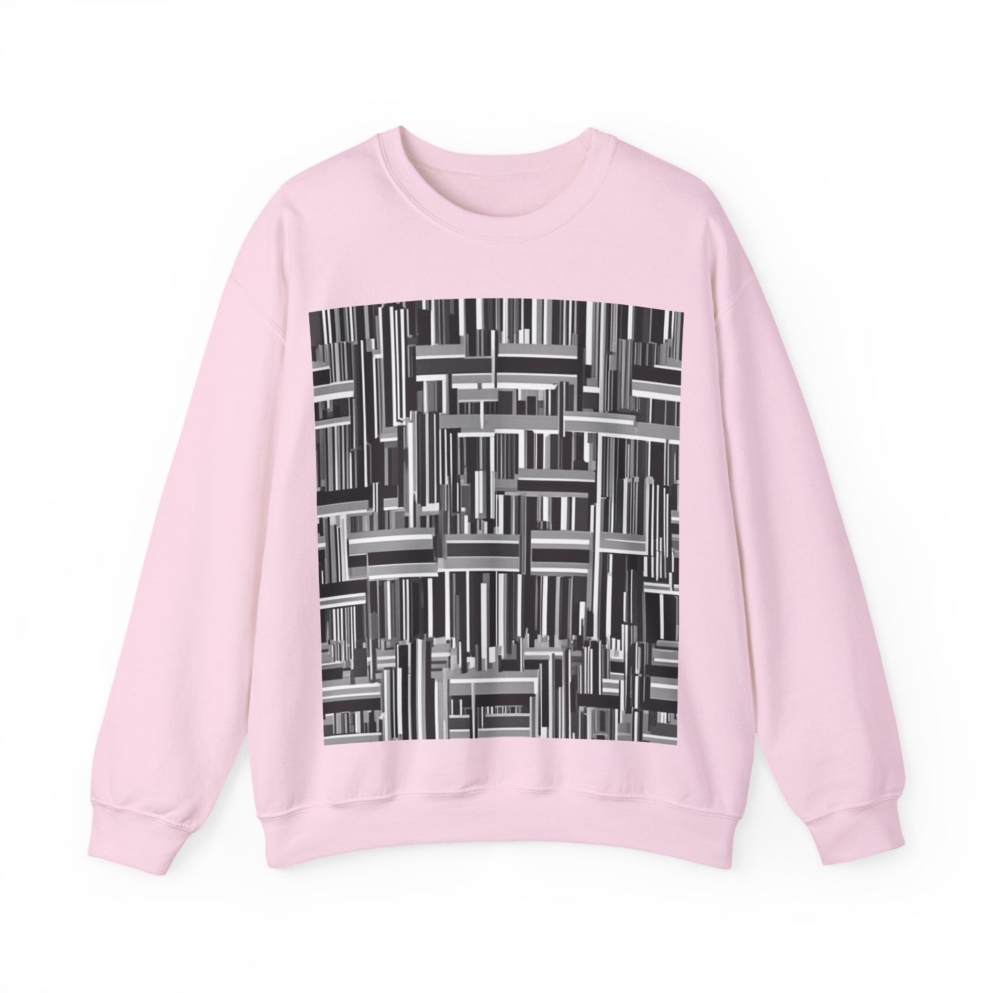 boostlete-recovery-progress-pattern-barcode-isometric-1023 — Unisex Heavy Blend Crewneck (G18000)