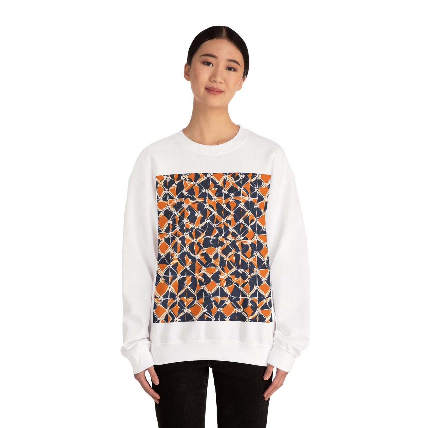 boostlete-headspace-pattern-plate-number-badge-0387 — Unisex Heavy Blend Crewneck (G18000)