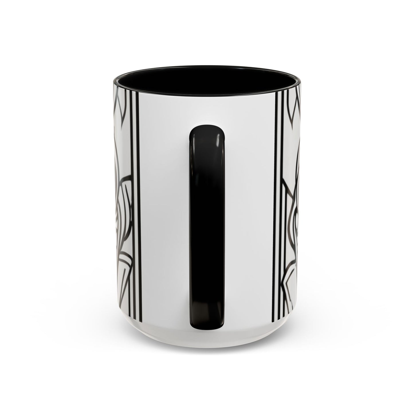 boostlete-boost-mode-icon-crown-offset-line-art-0190 — Accent Mug 11oz/15oz