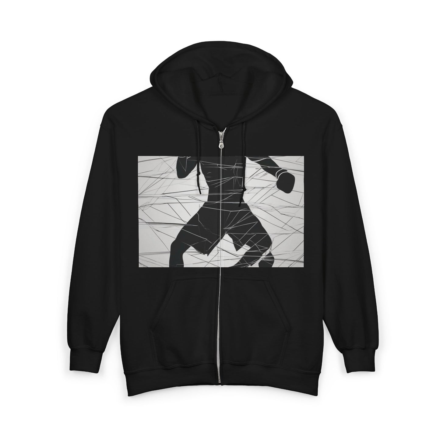 boostlete-mile-by-mile-scene-boxer-motion-geometric-0028 — Unisex Heavy Blend Full-Zip Hooded Sweatshirt