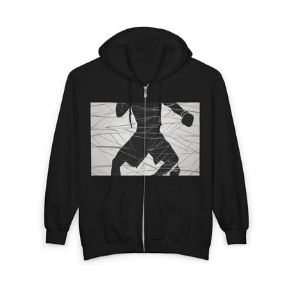 boostlete-mile-by-mile-scene-boxer-motion-geometric-0028 — Unisex Heavy Blend Full-Zip Hooded Sweatshirt