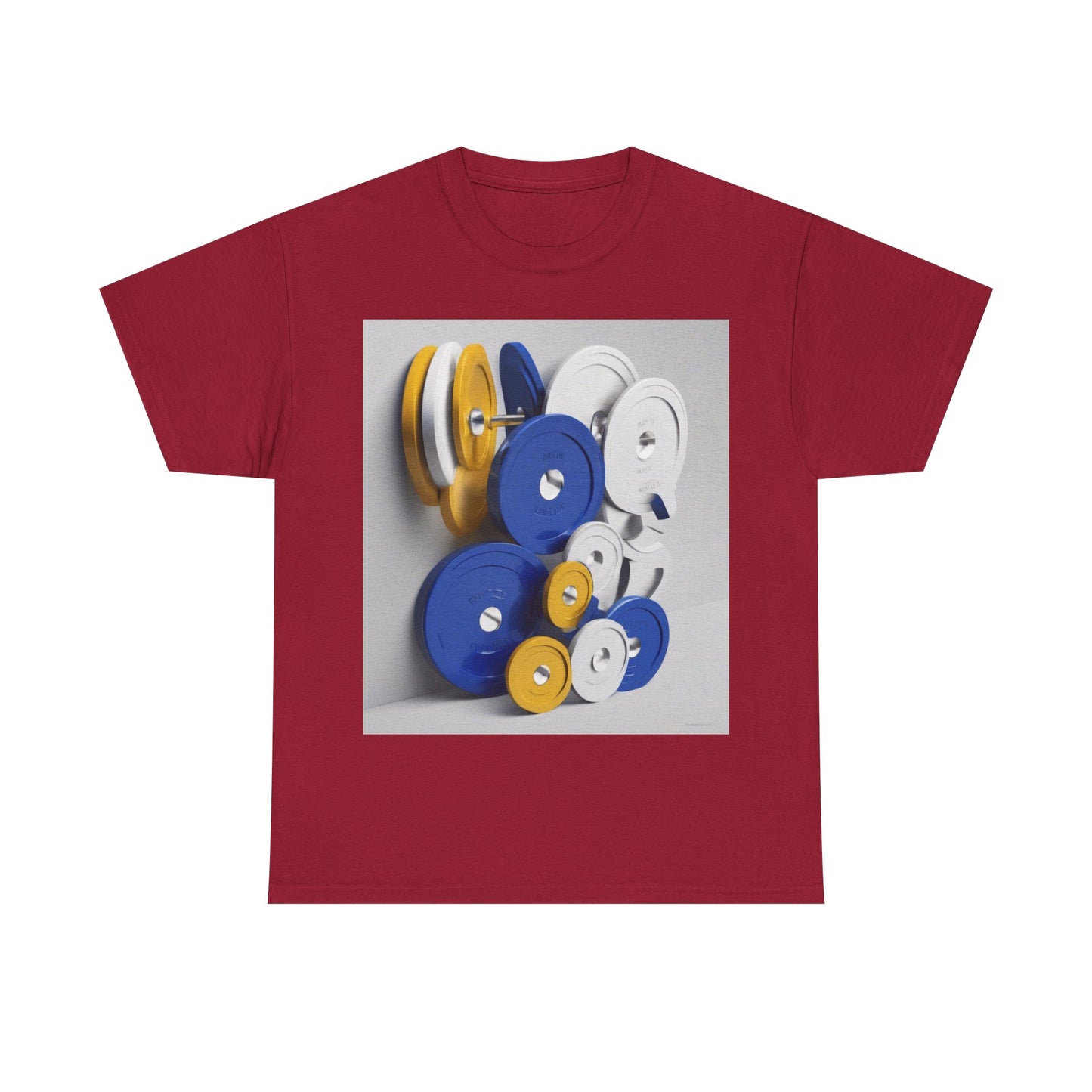 boostlete-field-day-icon-barbell-offset-geometric-0150 — Unisex Heavy Cotton Tee (Gildan 5000)