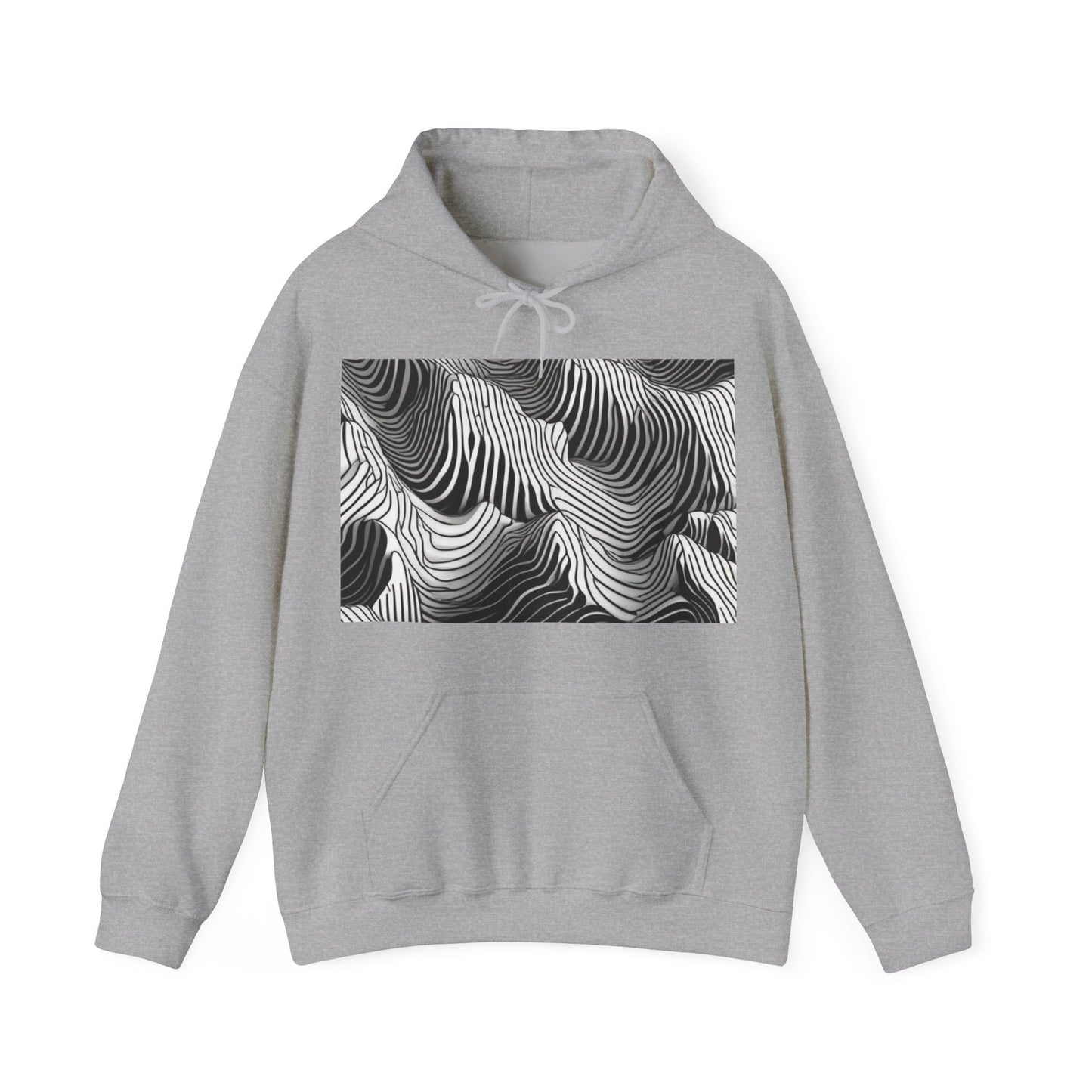boostlete-field-day-pattern-topographic-isometric-0211 — Unisex Heavy Blend Hooded Sweatshirt (Gildan)