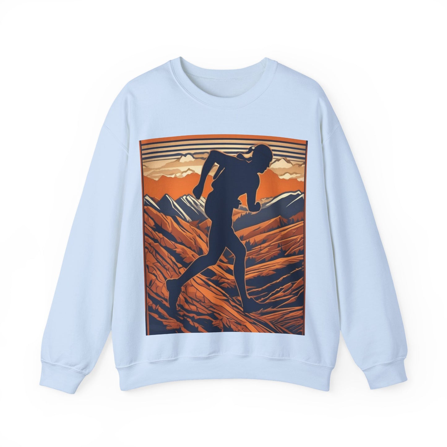 boostlete-iron-intent-scene-trail-3d-retro-0764 — Unisex Heavy Blend Crewneck (G18000)