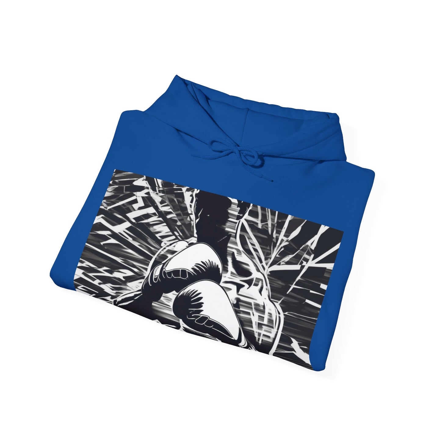 boostlete-boost-mode-scene-boxer-glitch-paper-0084 — Unisex Heavy Blend Hooded Sweatshirt (Gildan)