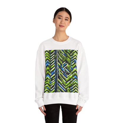 boostlete-rise-grind-pattern-chevron-isometric-0195 — Unisex Heavy Blend Crewneck Sweatshirt (Gildan)
