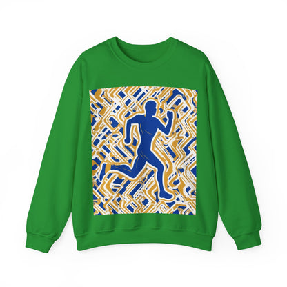 boostlete-pr-season-icon-runner-outline-industrial-0170 — Unisex Heavy Blend Crewneck Sweatshirt (Gildan)