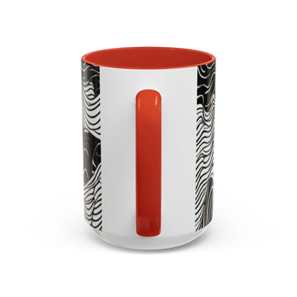 boostlete-field-day-pattern-topographic-line-art-0239 — Accent Mug 11oz/15oz