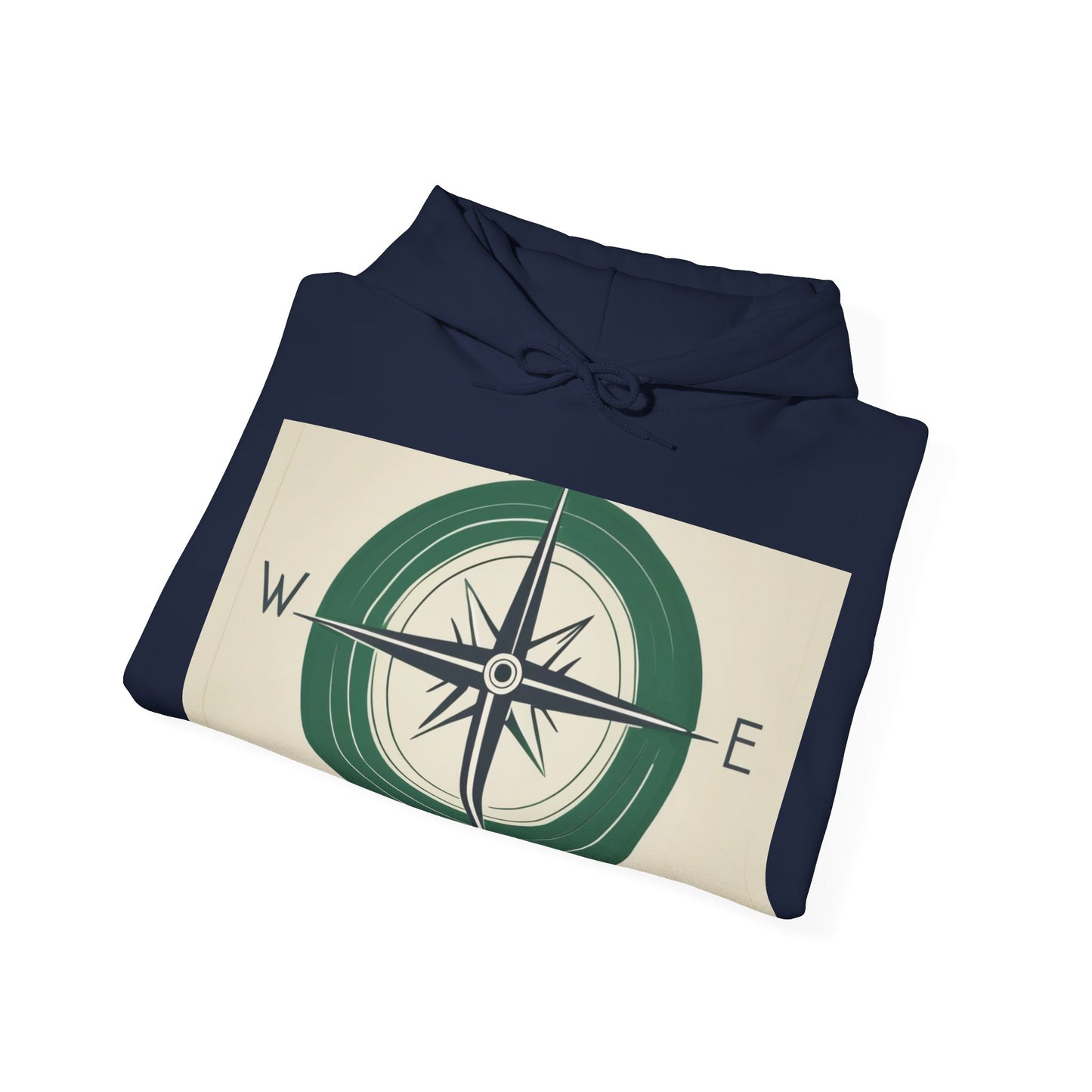 boostlete-iron-intent-icon-compass-soft-blueprint-0614 — Unisex Heavy Blend Hoodie (G18500)