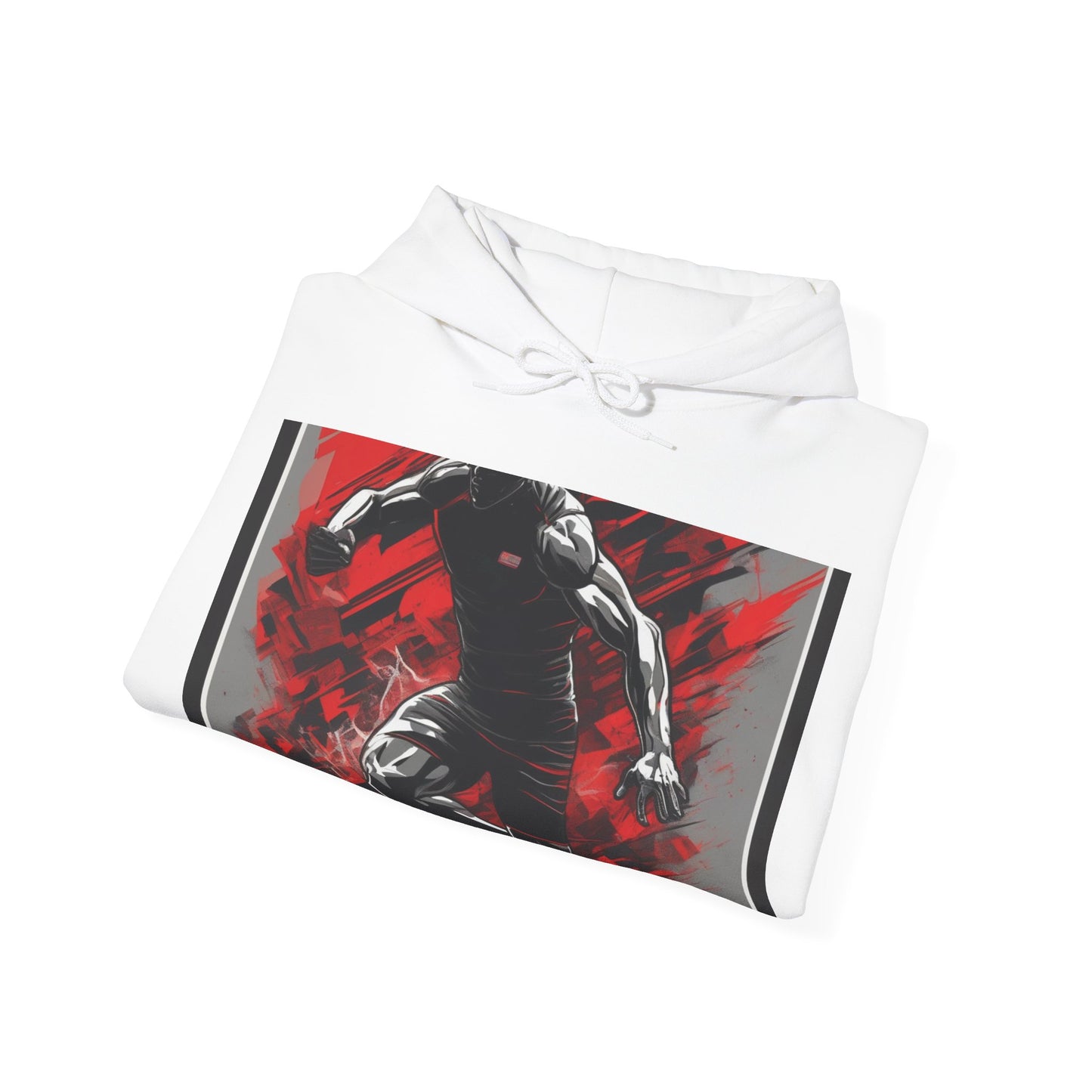 boostlete-field-day-scene-sprinter-glitch-badge-0284 — Unisex Heavy Blend Hooded Sweatshirt (Gildan)