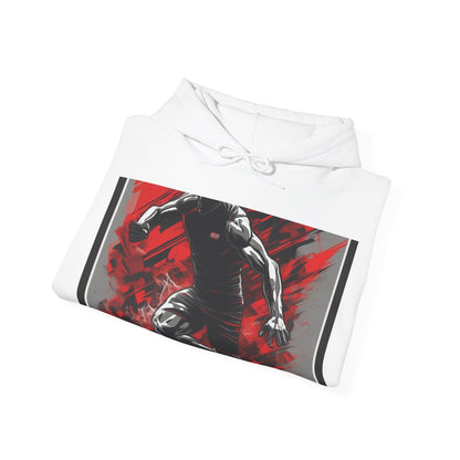 boostlete-field-day-scene-sprinter-glitch-badge-0284 — Unisex Heavy Blend Hooded Sweatshirt (Gildan)