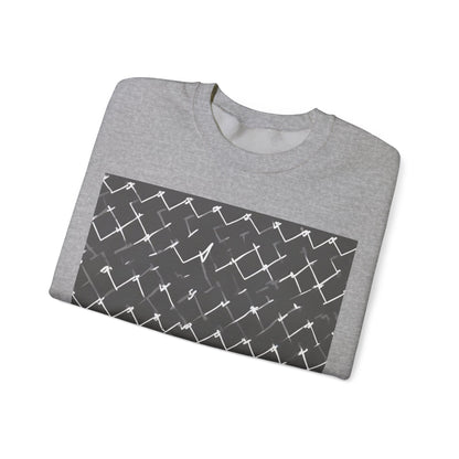 boostlete-am-crew-pattern-ekg-bold-0047 — Unisex Heavy Blend Crewneck Sweatshirt (Gildan)