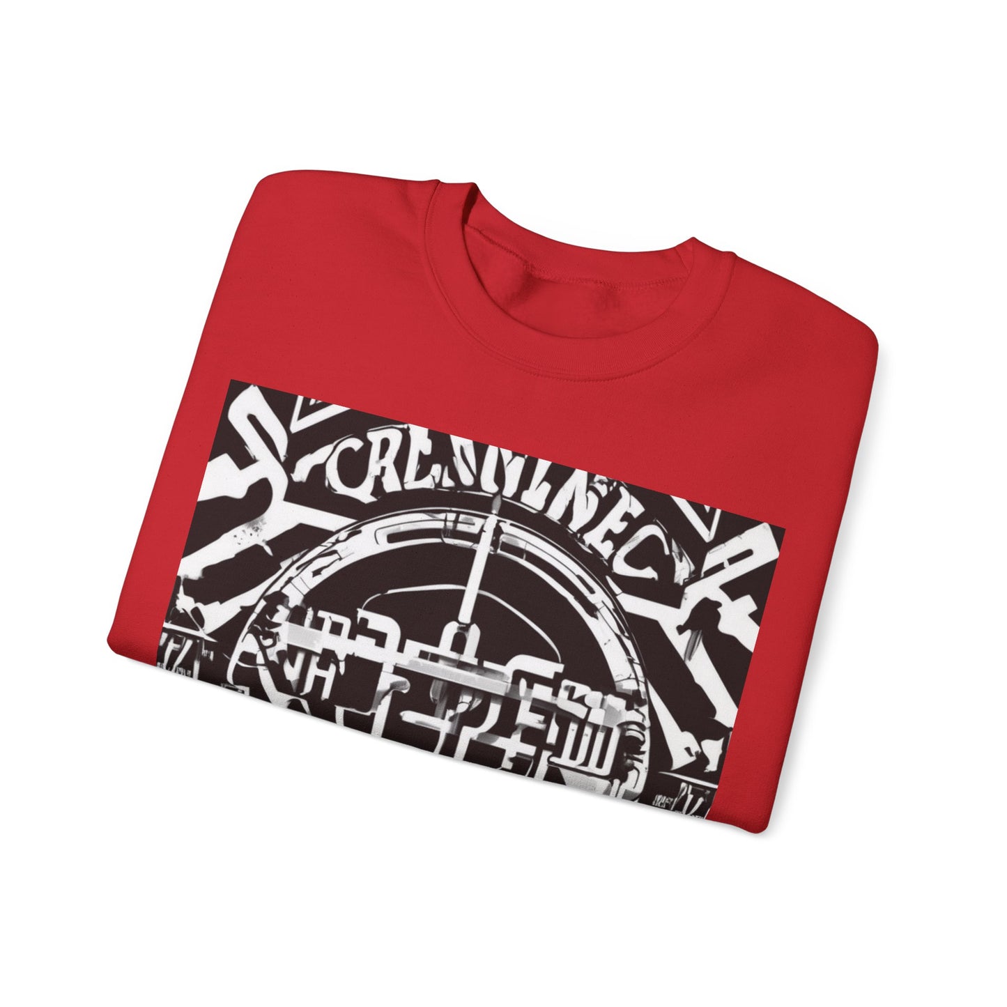 boostlete-am-crew-type-consistency-is-the-flex-centered-industrial-0137 — Unisex Heavy Blend Crewneck Sweatshirt (Gildan)