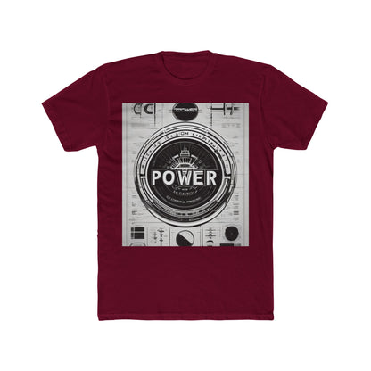 boostlete-boost-mode-type-power-in-quiet-badge-blueprint-0245 — Unisex Cotton Crew Tee (NL 3600)