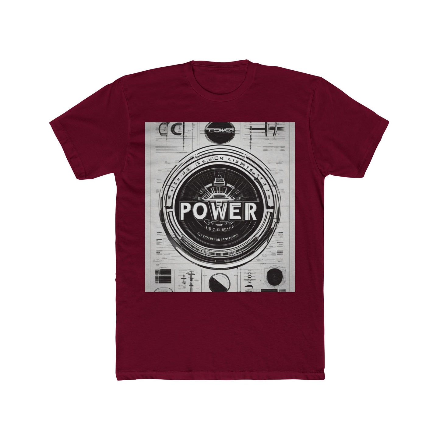 boostlete-boost-mode-type-power-in-quiet-badge-blueprint-0245 — Unisex Cotton Crew Tee (NL 3600)