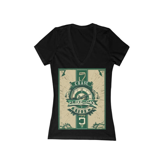 boostlete-mile-by-mile-type-chase-the-clock-banner-athletic-0013 — Women's Deep V-Neck Tee (B+C 6035)