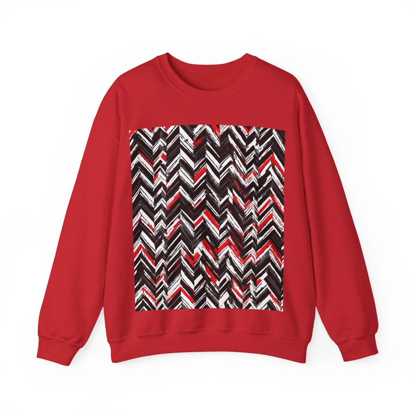 boostlete-am-crew-pattern-chevron-geometric-0659 — Unisex Heavy Blend Crewneck (G18000)