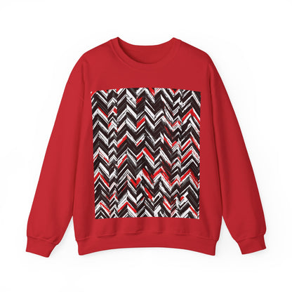 boostlete-am-crew-pattern-chevron-geometric-0659 — Unisex Heavy Blend Crewneck (G18000)