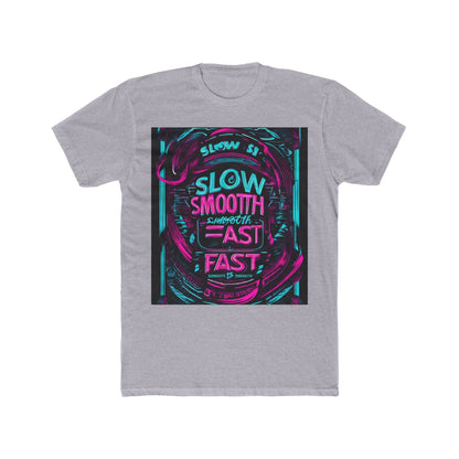 boostlete-recovery-progress-type-slow-is-smooth-smooth-is-fast-banner-engraved-0181 — Unisex Cotton Crew Tee (NL 3600)