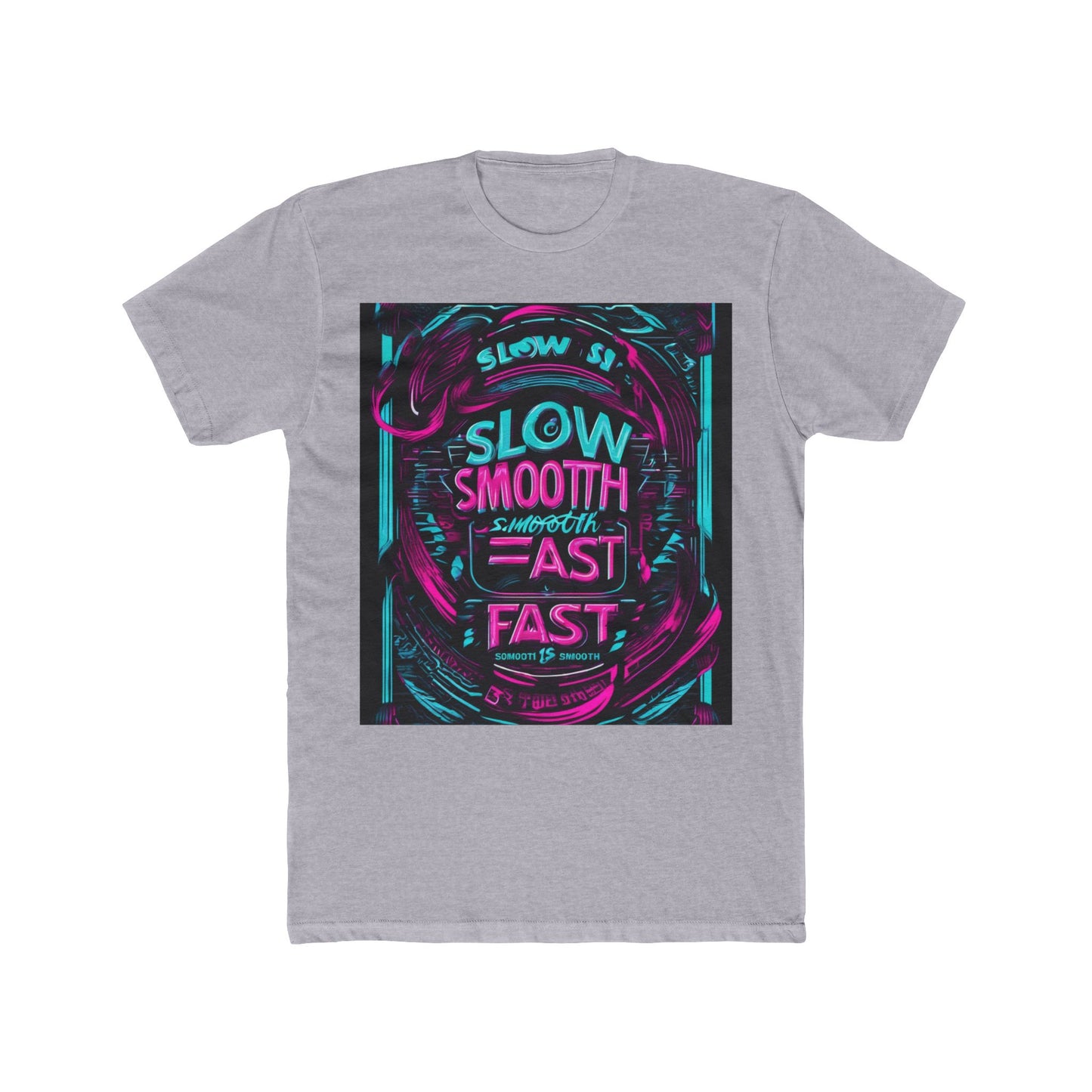 boostlete-recovery-progress-type-slow-is-smooth-smooth-is-fast-banner-engraved-0181 — Unisex Cotton Crew Tee (NL 3600)