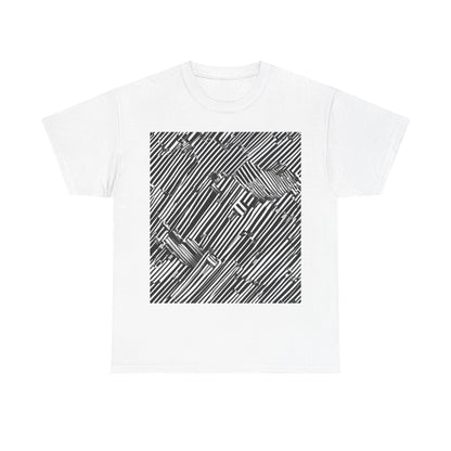 boostlete-mile-by-mile-pattern-barcode-monoline-0059 — Unisex Heavy Cotton Tee (Gildan 5000)