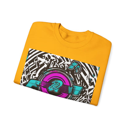 boostlete-boost-mode-type-again-badge-monoline-0293 — Unisex Heavy Blend Crewneck Sweatshirt (Gildan)