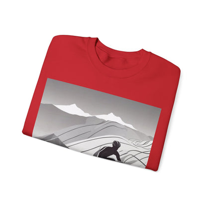 boostlete-recovery-progress-scene-cyclist-motion-vector-0808 — Unisex Heavy Blend Crewneck (G18000)