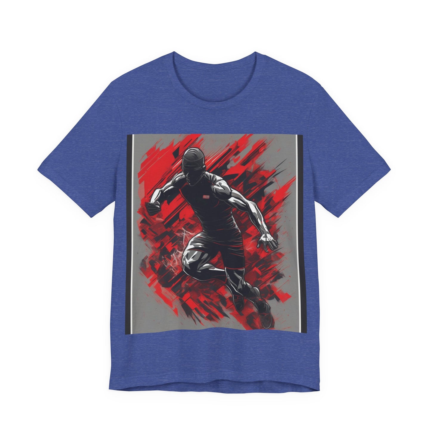 boostlete-field-day-scene-sprinter-glitch-badge-0284 — Unisex Jersey Short Sleeve (B+C 3001)