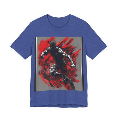 boostlete-field-day-scene-sprinter-glitch-badge-0284 — Unisex Jersey Short Sleeve (B+C 3001)