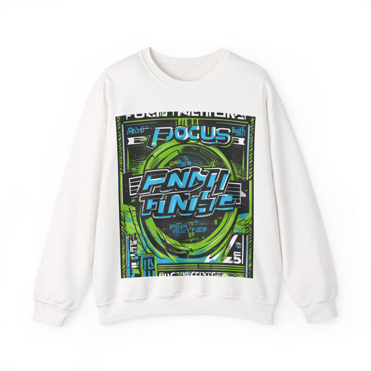 boostlete-iron-intent-type-focus-finish-big-retro-0177 — Unisex Heavy Blend Crewneck Sweatshirt (Gildan)