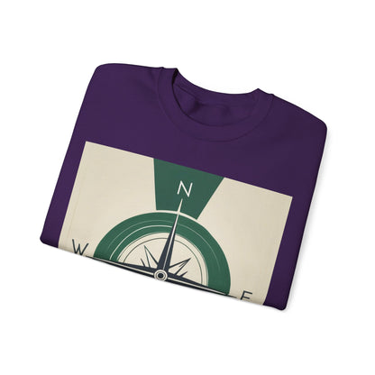 boostlete-iron-intent-icon-compass-soft-blueprint-0614 — Unisex Heavy Blend Crewneck (G18000)