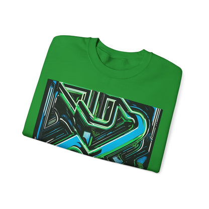 boostlete-boost-mode-type-constancia-gana-diagonal-badge-0185 — Unisex Heavy Blend Crewneck Sweatshirt (Gildan)