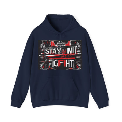 boostlete-rise-grind-type-stay-in-the-fight-banner-retro-1441 — Unisex Heavy Blend Hoodie (G18500)