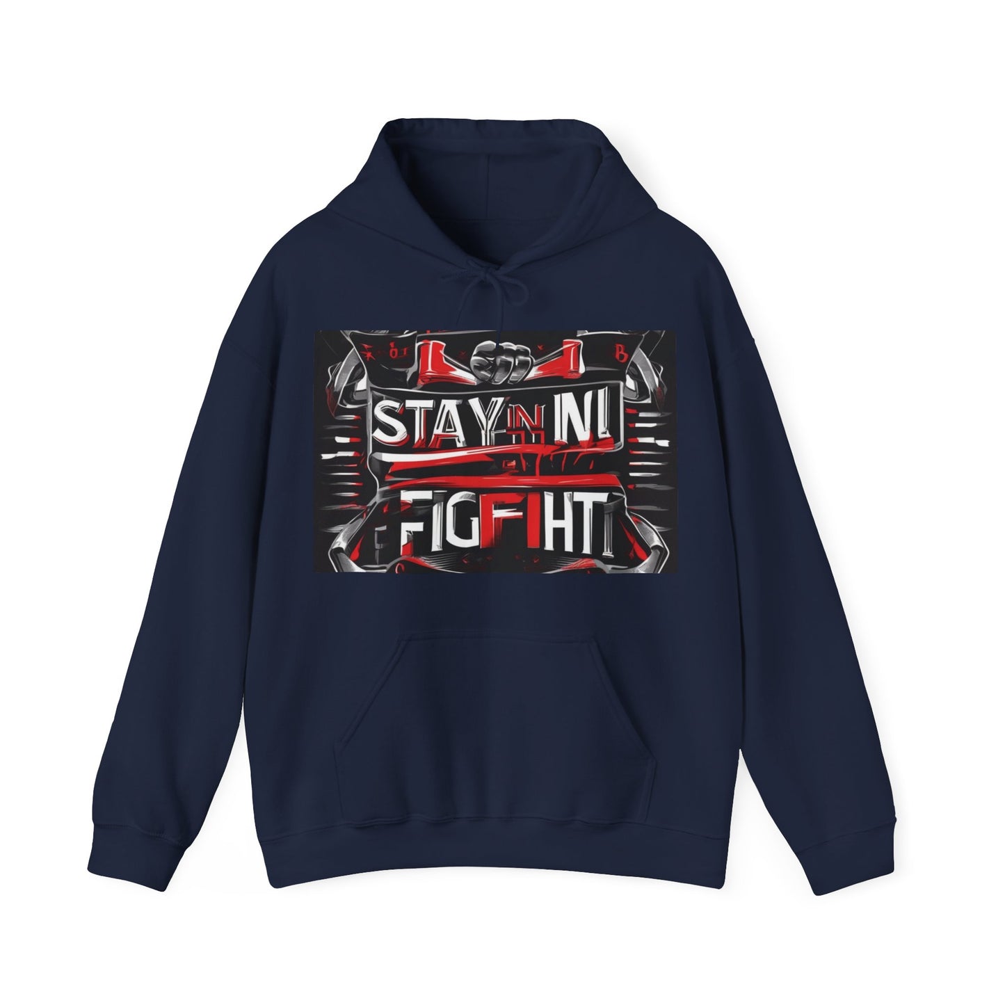 boostlete-rise-grind-type-stay-in-the-fight-banner-retro-1441 — Unisex Heavy Blend Hoodie (G18500)