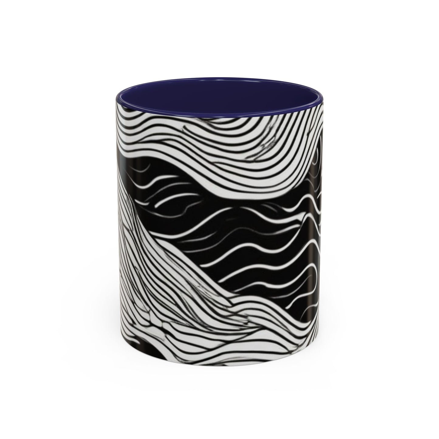 boostlete-field-day-pattern-topographic-line-art-0239 — Accent Mug 11oz/15oz