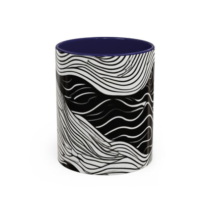 boostlete-field-day-pattern-topographic-line-art-0239 — Accent Mug 11oz/15oz