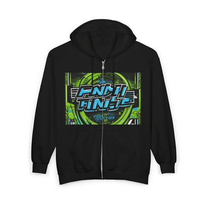 boostlete-iron-intent-type-focus-finish-big-retro-0177 — Unisex Heavy Blend Full-Zip Hooded Sweatshirt