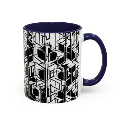 boostlete-field-day-pattern-micro-blueprint-0927 — Accent Mug 11/15oz
