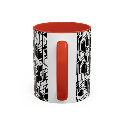 boostlete-field-day-pattern-micro-blueprint-0927 — Accent Mug 11/15oz