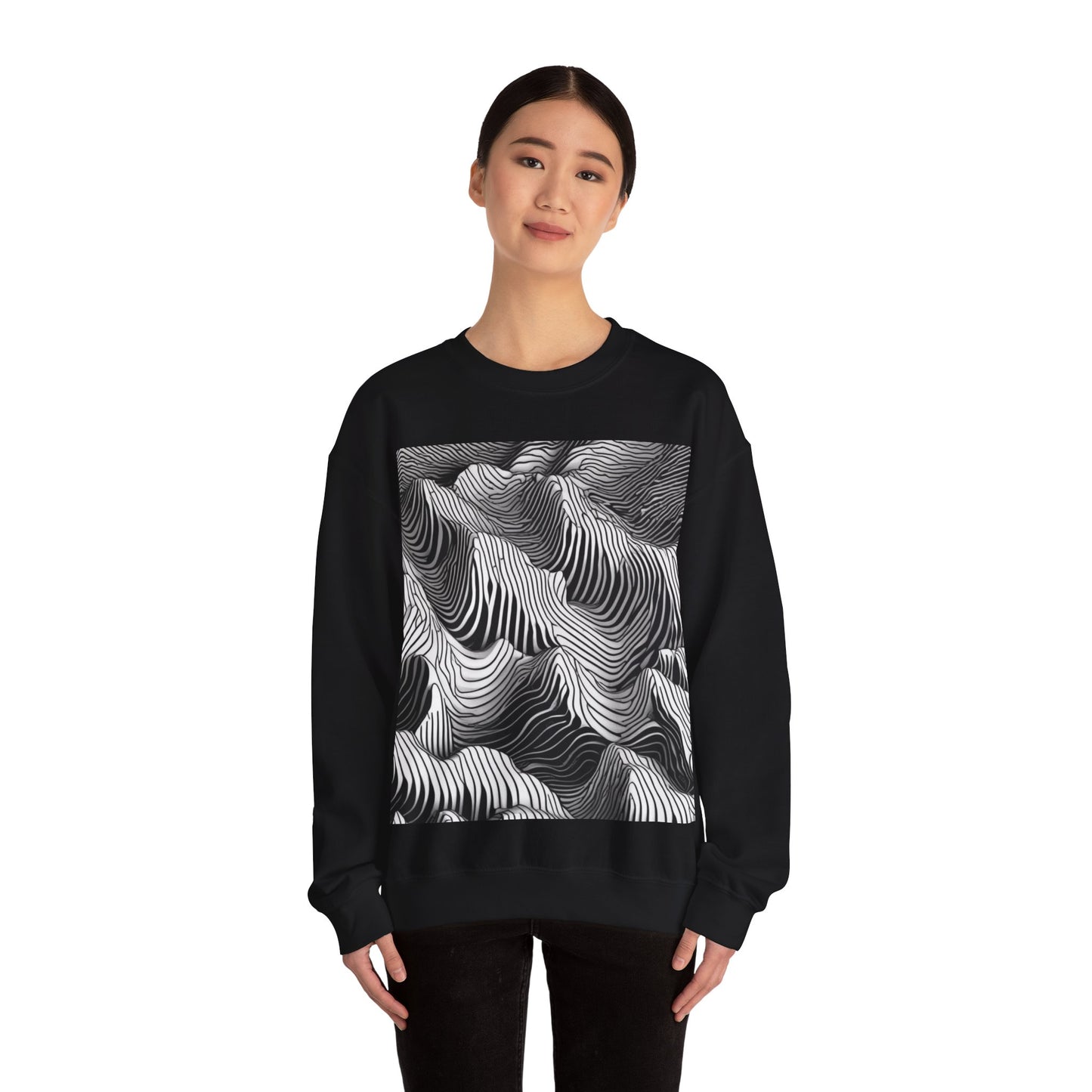 boostlete-field-day-pattern-topographic-isometric-0211 — Unisex Heavy Blend Crewneck Sweatshirt (Gildan)