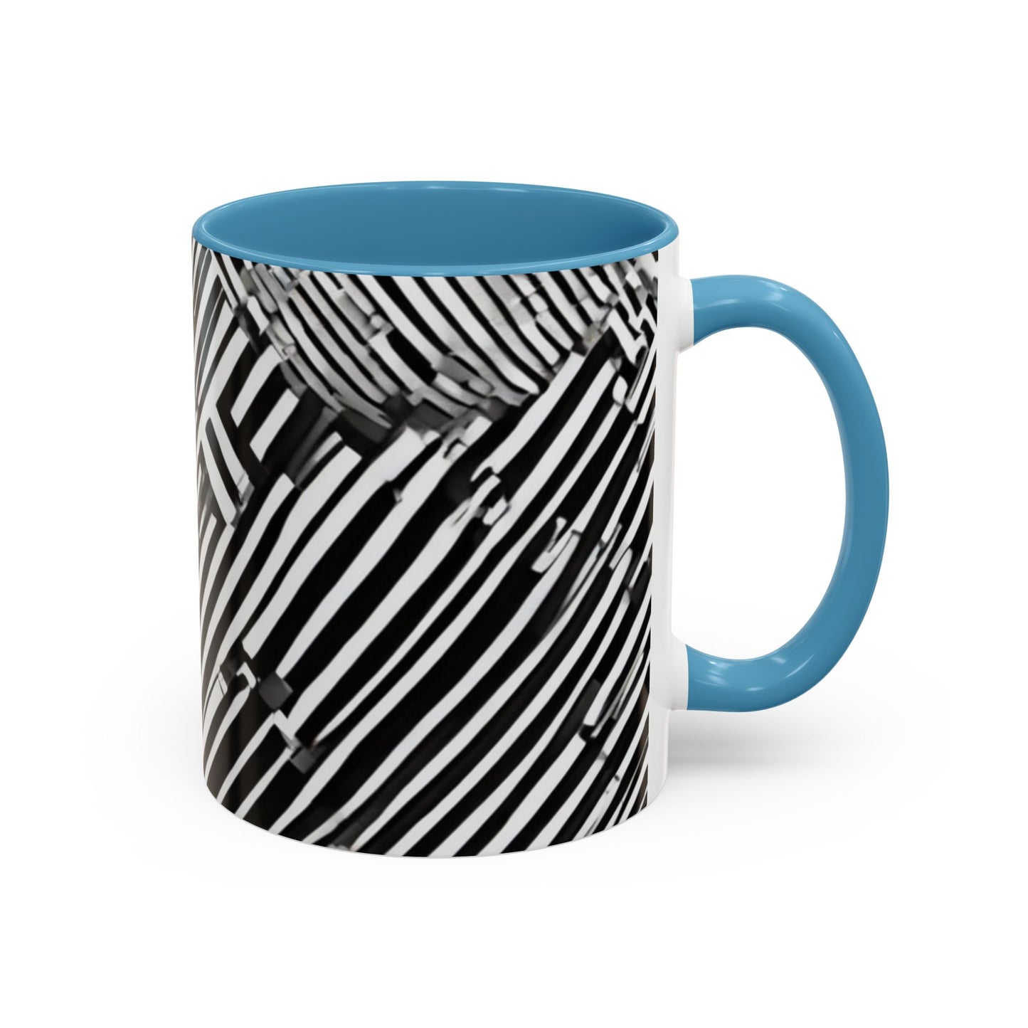 boostlete-mile-by-mile-pattern-barcode-monoline-0059 — Accent Mug 11oz/15oz