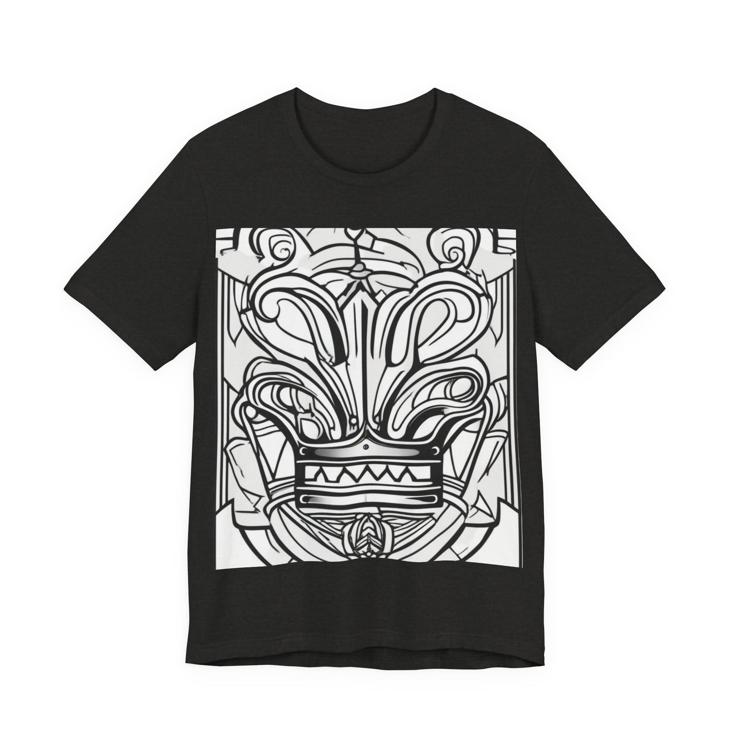 boostlete-boost-mode-icon-crown-offset-line-art-0190 — Unisex Jersey Short Sleeve (B+C 3001)