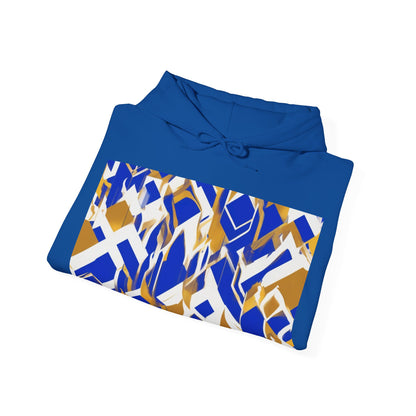 boostlete-field-day-icon-flame-glitch-geometric-0090 — Unisex Heavy Blend Hooded Sweatshirt (Gildan)