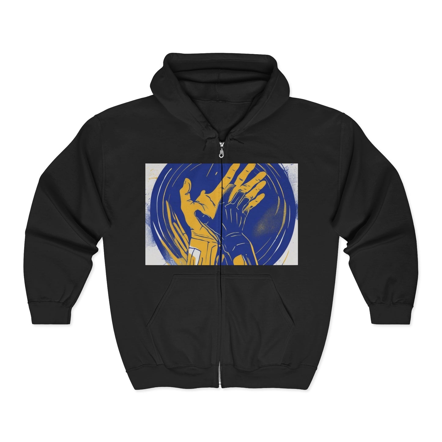 boostlete-am-crew-scene-athlete-neon-vector-0304 — Unisex Heavy Blend Full-Zip Hooded Sweatshirt